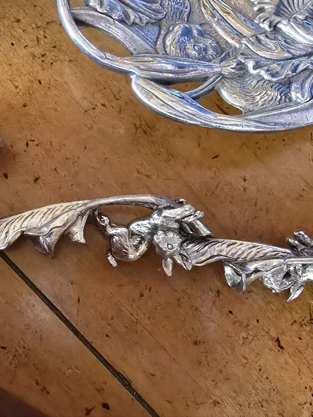 Vintage 1990s New Arthur Court Pewter Rabbit Theme Bowl, Coaster & Candle Snuff